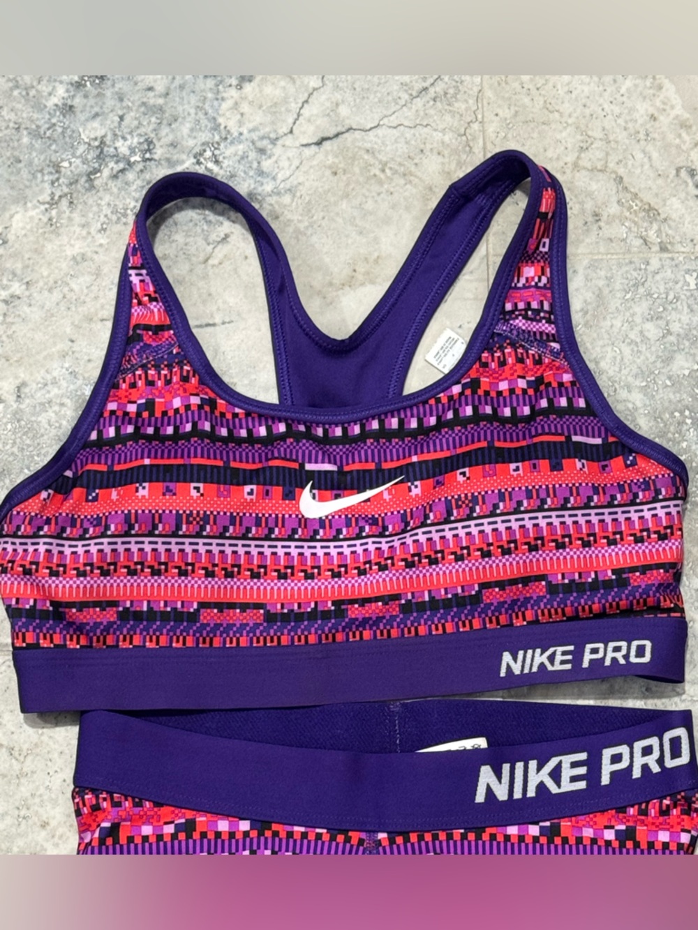 Nike Women's Purple and Pink Athletic Shorts Set - Picture 7 of 7
